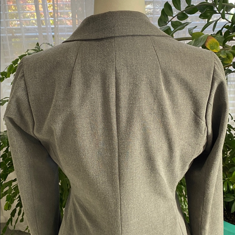 ❌SOLD❌Not Forever Gray Single Button Fitted Blazer Jacket Split Tail - Picture 17 of 17